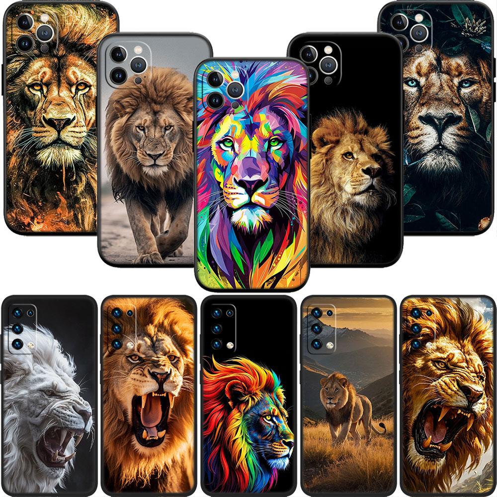 LO5 Животное лев Мягкий чехол для телефона Samsung Galaxy S20 S21 S22 Ultra FE + Plus A21S A22 A24 A25 A26 A30 A30S A31