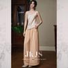JK&JS Flowy High-Waisted Wide-Leg Pants