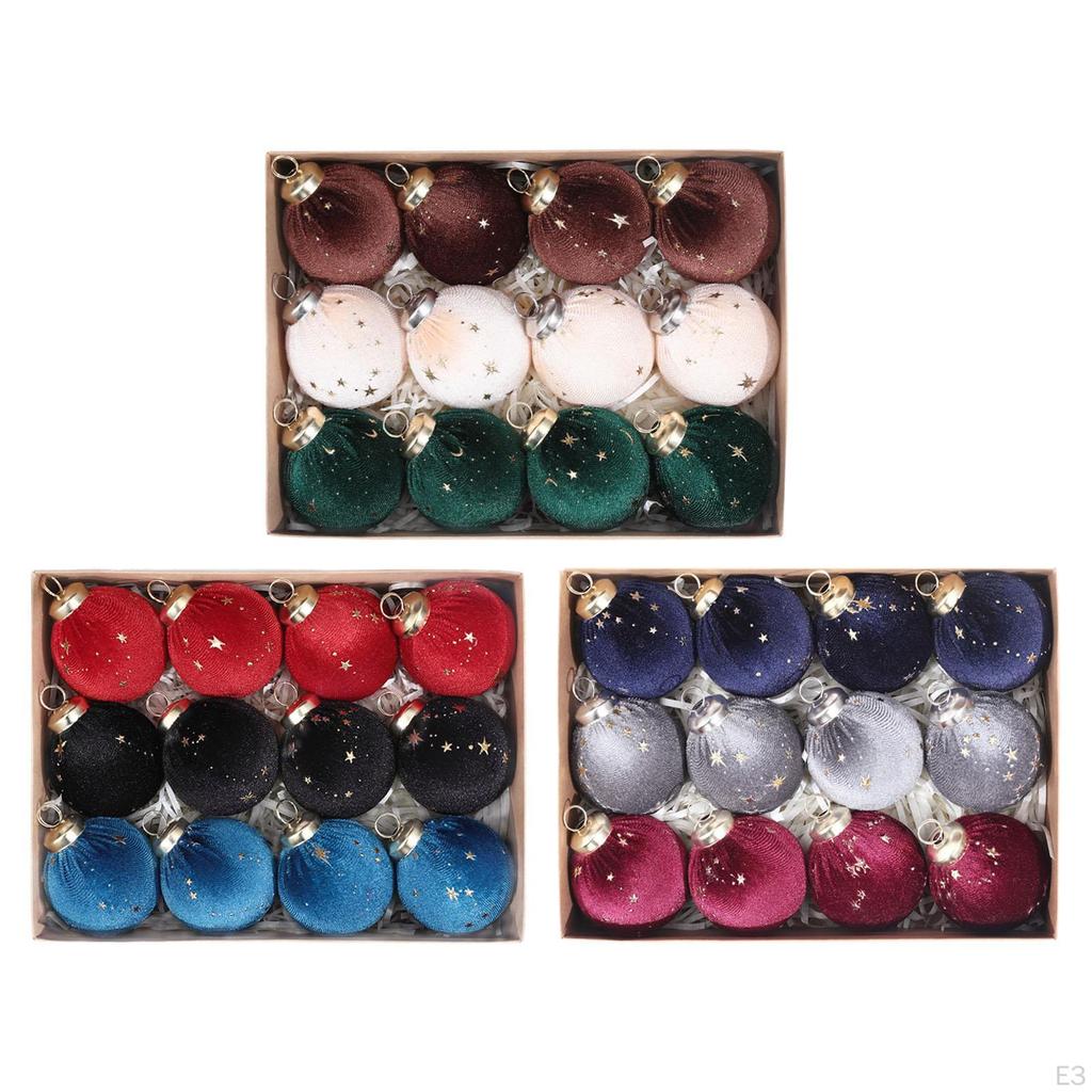 12 Pieces Christmas Hanging Decorations Decorative Baubles Xmas Decor for Celebration