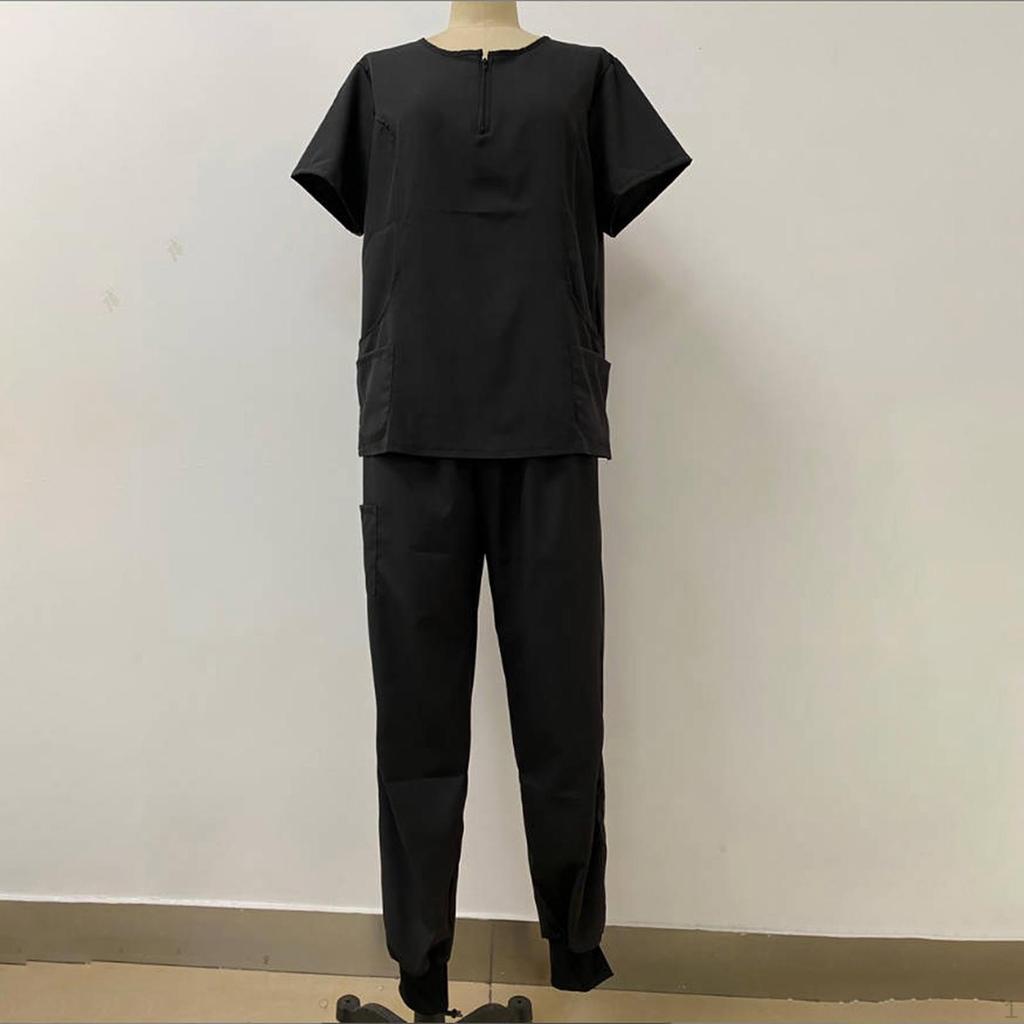 Женский комплект скраба, рабочая одежда для медсестры, прочная одежда с короткими рукавами и карманами, костюм, топ и