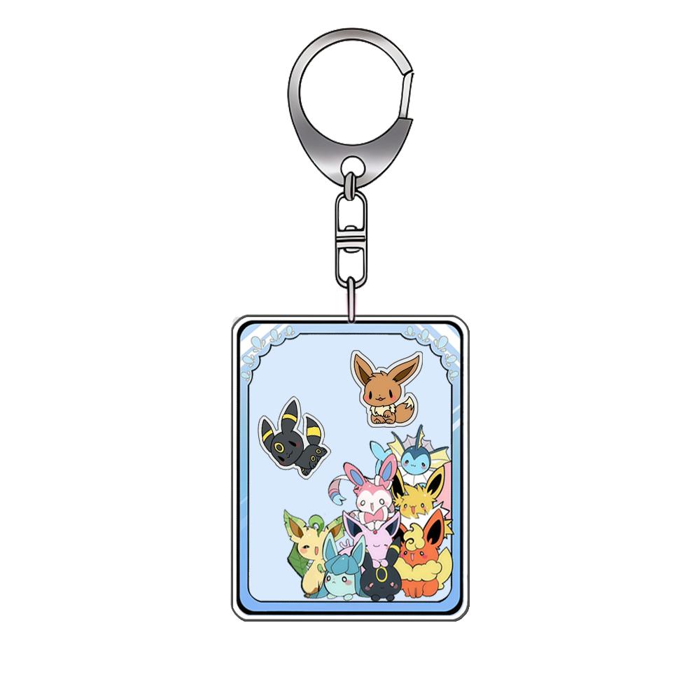 Акриловый брелок с подвеской для Eevee Flareon Vaporeon Аниме Персонажи Подвеска на рюкзак Аниме Украшение Коллекция Подарок Игрушка