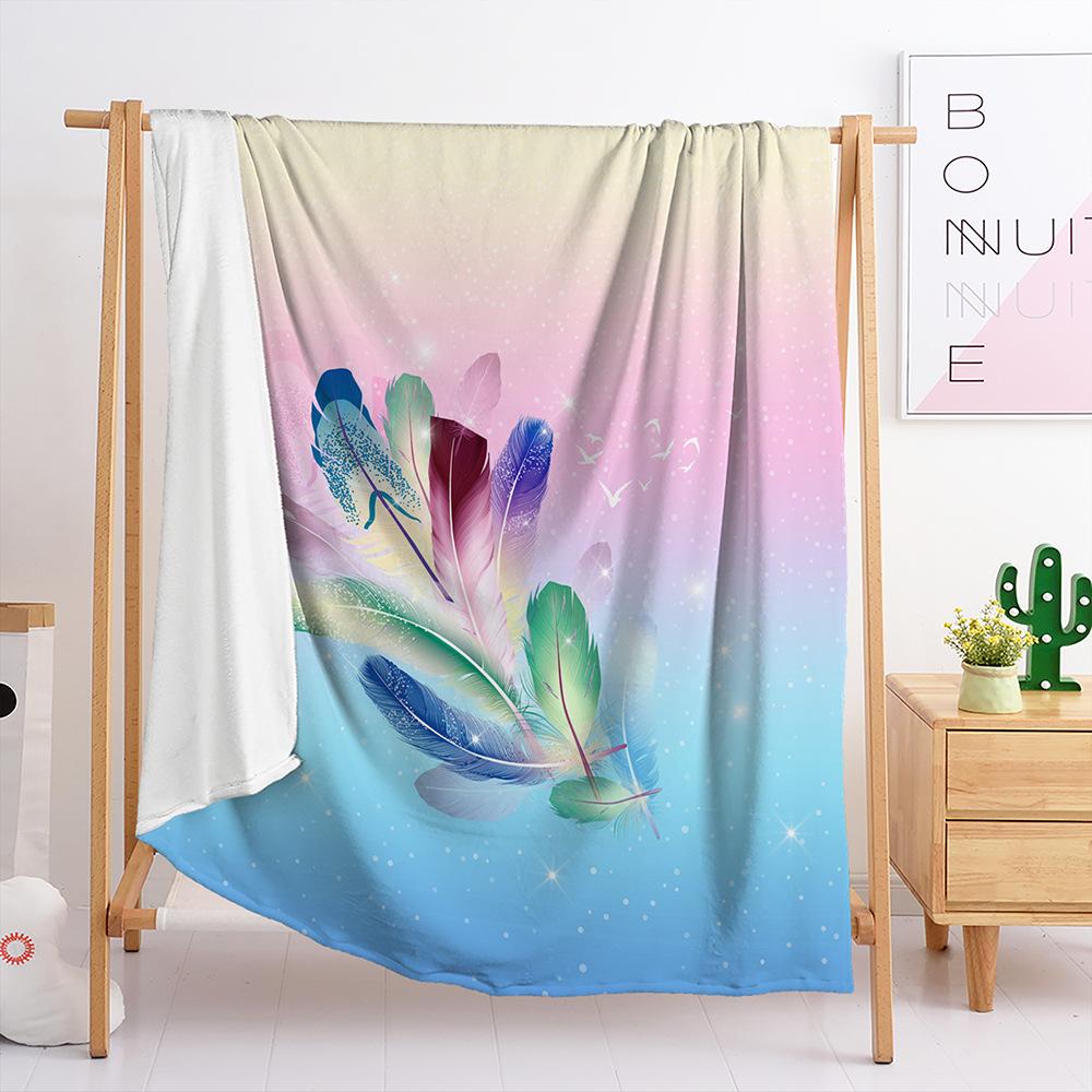 Blanket Flannel Blanket Color Gradual Change Panda 3D Digital Printing Blanket Blanket