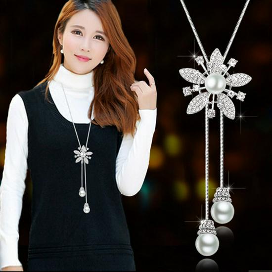 Элегантное ожерелье-цепочка с кисточкой для женщин - Универсальный, высококлассный европейский и американский дизайн для осенне-зимней моды