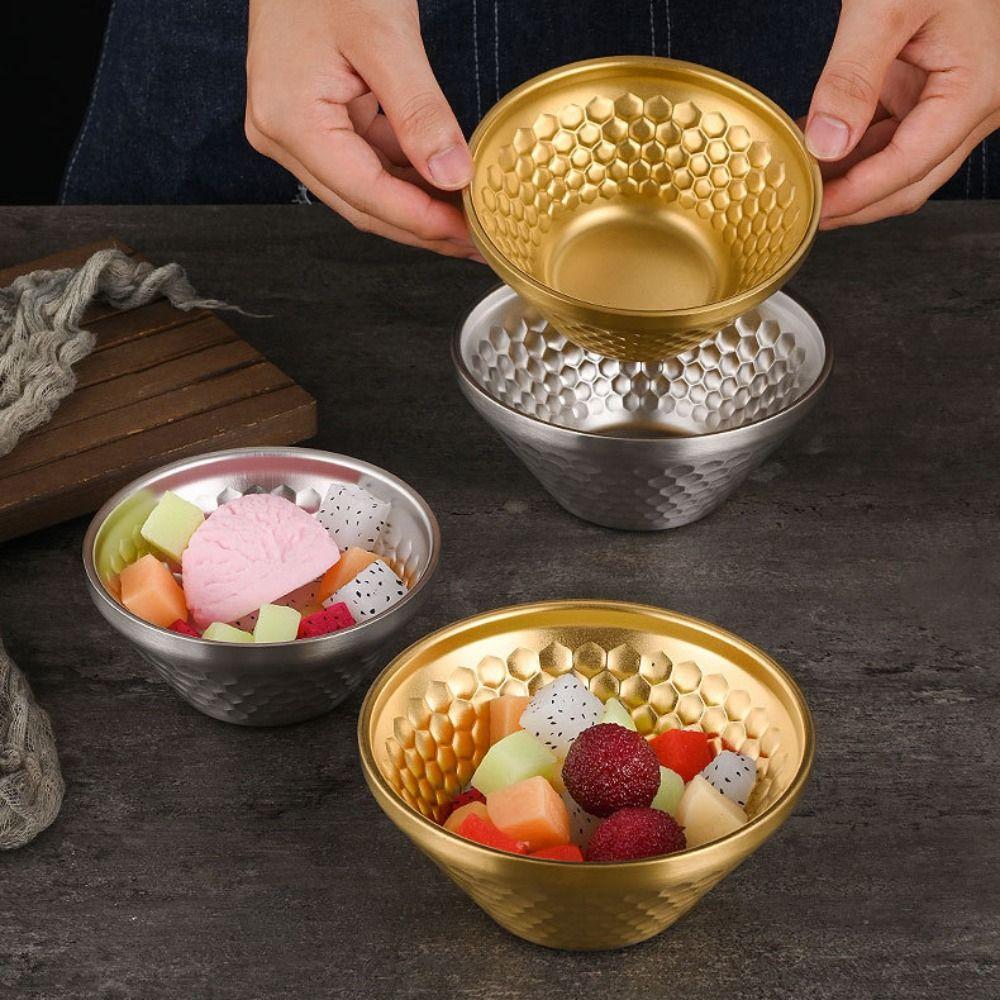 Unbreakable Salad Bowl 304 Stainless Steel Fruit Bowl Mini Conical Bowl Insulated Bowl Hotpot