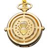 Golden Hourglass Star Men Women Quartz Pocket Watch Vintage Necklace Pendant Festival Gift