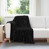 Throw Blanket Black 150 x 130 cm Fleece