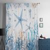 Летние шторы из тюля с изображением морской звезды для спальни, роскошные шторы для домашнего декора в гостиной, шифоновые панели