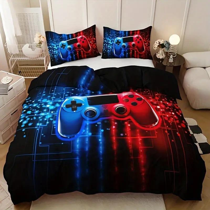 Cartoon technology gamepad quilt cover 3D high definition digital printing duvet cover set bedding