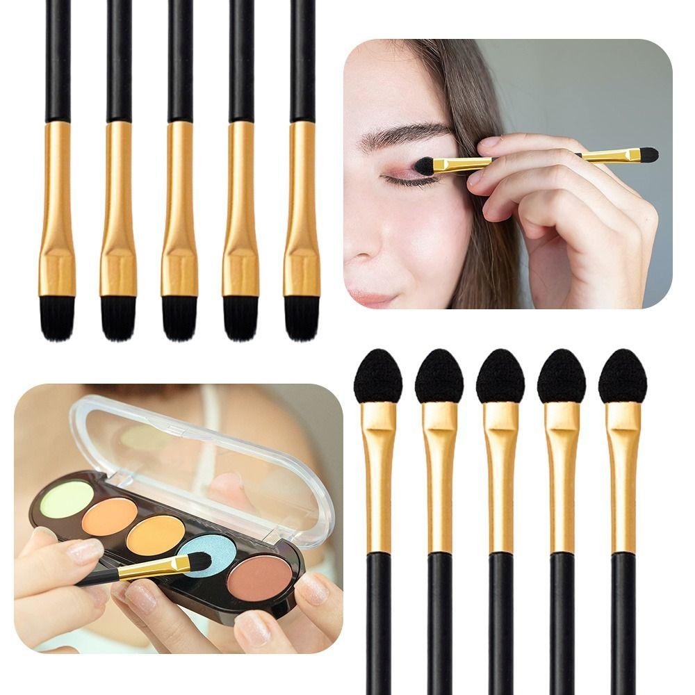 10PCS Useful Makeup Tool Lip Eyebrow Double-head Eyeshadow Brush Eyeliner Applicator Sponge Stick