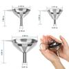3pcs Stainless Steel Kitchen Funnel Set Food Grade 3 Size Metal Funnels for Kitchen Use Filling Bottles and Oil Spices Liquid