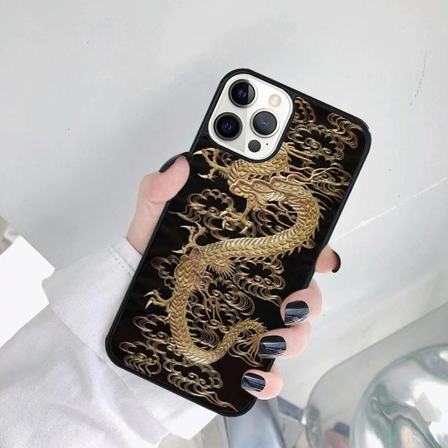 Древний японский дракон Чехол для телефона Cover Для iPhone 17 Air 15 Pro MAX 16 Plus 14 12 11 13 coque