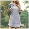 Oversize Sweatshirt Women,Women Long Length Loose Casual Solid Drawstring Hoodie Pullover With Big Pocket