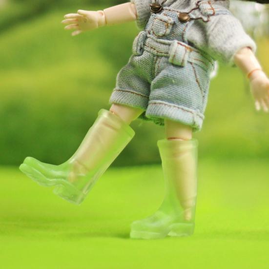 1 пара резиновых сапог, модель кукольного домика, миниатюрные резиновые длинные сапоги от дождя, кукольная обувь для украшения кукольного домика
