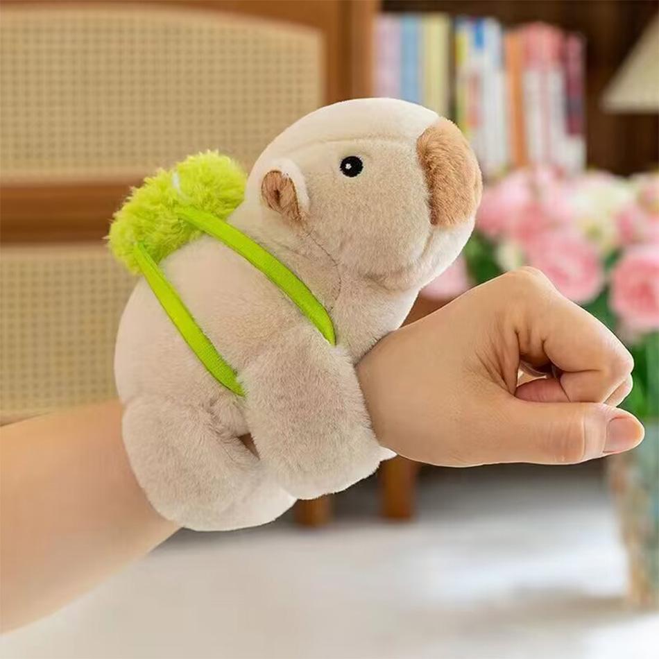 Новые игрушки-хлопушки-капибары, браслет-хлопушка, плюшевое кольцо для руки капибары, забавные поп-круги, детский рождественский подарок