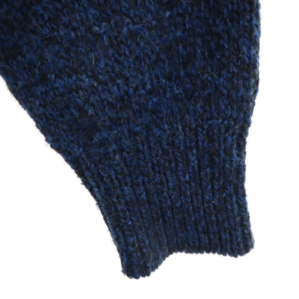 ROTHCO 90-е Сделано в США Старый свитер с длинным рукавом и вырезом Генри M Темно-синий трикотаж Мужской Б/У