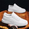 Новая спортивная обувь для мужчин Дышащая кожа Белые кроссовки Мода Спортзал Повседневная Легкая обувь для ходьбы Пара Большой размер Обувь