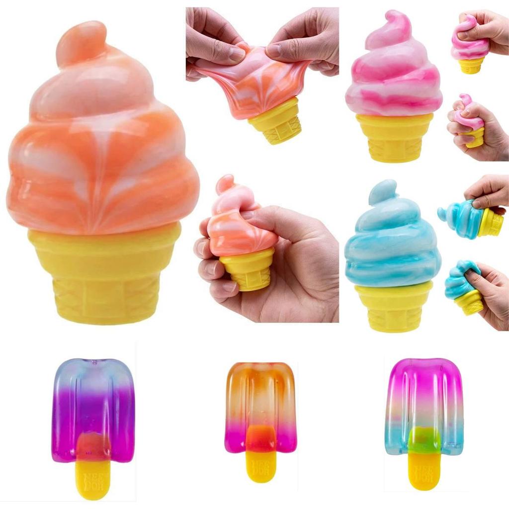 Needoh Конус для мороженого Nice Cream, сенсорный кубик для мороженого из силикона, для снятия стресса и творческой игры