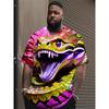 Animal Pattern 3d Printed T-Shirts Summer Casual Round Neck Short Sleeve Men's T-shirts