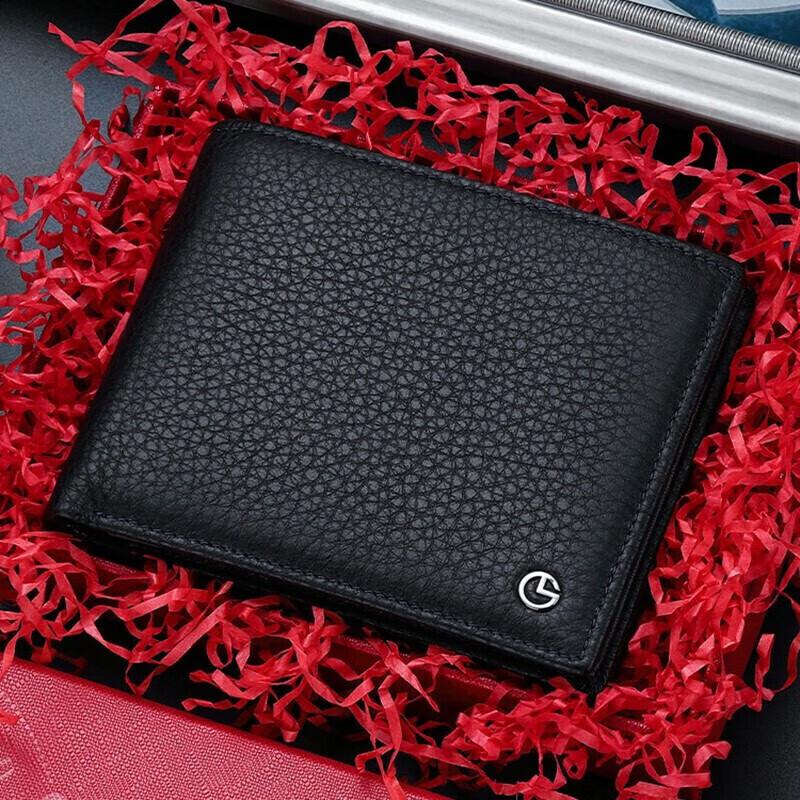 Goldlion Men's Wallet, Horizontal Style, Card Holder, Leather Wallet, Black