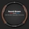 ALC1  For Citroen C1 C2 C3 C4 C5 C6 C8 VTS Xsara C-Crosser Berlingo Jumpy Breathable Leather Car Steering Wheel Cover Auto Accessories