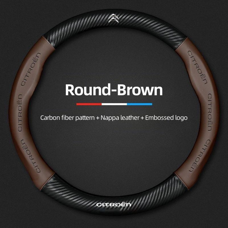 ALC1 For Citroen C1 C2 C3 C4 C5 C6 C8 VTS Xsara C-Crosser Berlingo Jumpy Breathable Leather Car Steering Wheel Cover Auto Accessories
