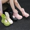 Rainshoes New Summer Outwear Elastic Short Boots Lightweight Thick Sole Rubber Shoes Student Rainy Waterproof Shoes