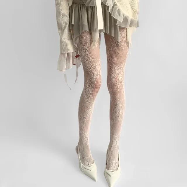 2025 Новые колготки Женские Сексуальные Кружевные Цветочные Чулки до бедра Колготки Нижнее белье Чулочно-носочные изделия Сетка Колготки в сетку Женские Колготки Jk