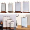 Wooden Desktop Display Stand T-Shaped a4/A5/A6 Dining Table Card Holder Convenient Dual-Sided Visibility Store Billboard