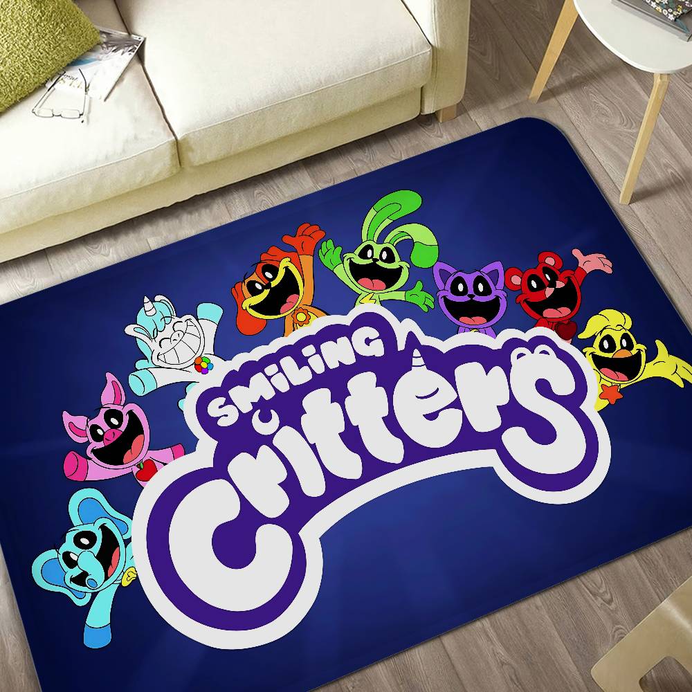 Cartoon S Smiling C Critters Door Mat Washable Non Slip Living Room Sofa Chairs Area Mat Kitchen Doormat Area Rug