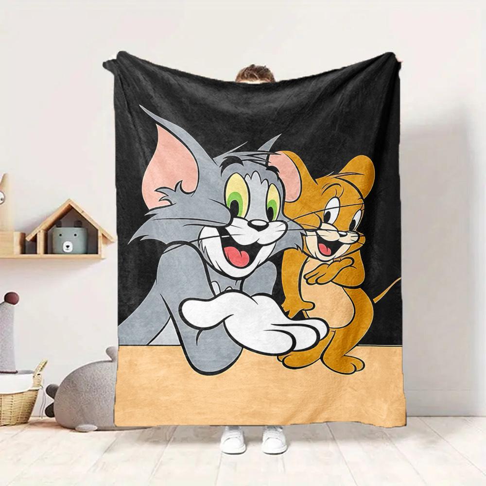 Tom Jerry Flannel Blanket Throw Blanket Soft Warm Sofa Bed Camping Car home Decor Unique Christmas Gift C9301503