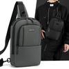 Sleek Black Sling Bag for Men Functional Crossbody Chest Bag for Daily Use & Travel