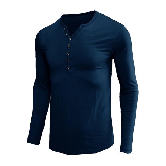 Мужская футболка с V-образным вырезом, длинный рукав, спортивный топ для отдыха, повседневная облегающая рубашка для повседневной носки весной и осенью