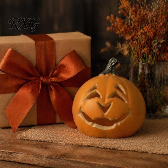 Halloween Party Decorations Creepy Pumpkin Light, Jack-O-Lantern Decoration, Scary Portable Ornament Hollow Lamp for Indoor Outdoor Holiday