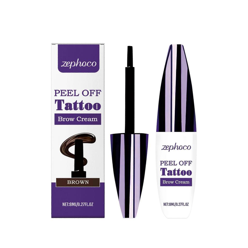 Zephoco Brown Tearable Liquid Eyebrow Pencil Natural Hair Flow Extremely Fine Brushes Long lasting Makeup Setting