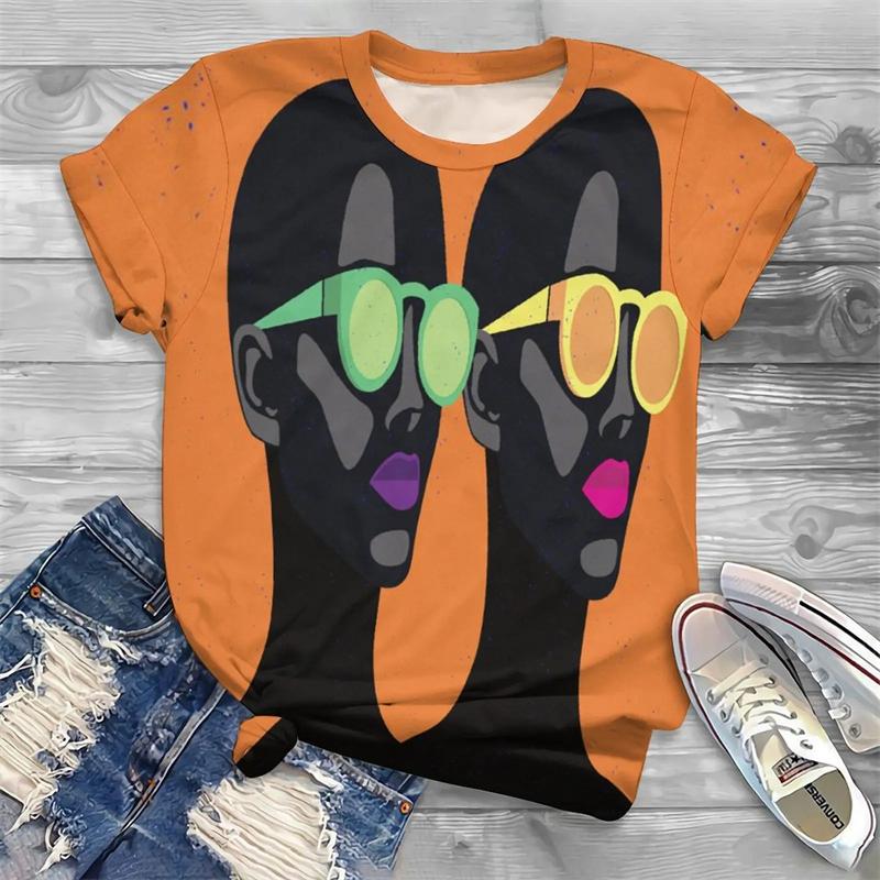 Модные женские футболки, забавные топы с 3D-принтом, футболки с коротким рукавом, летние футболки с африканским принтом, свободная одежда больших размеров