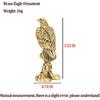 2 PCS Brass Eagle Bronze Carved-Brass Ornaments-Mini Animal Figurine-Gold Statues Home Decor-Tea Pet-Desk Decoration for Bookshelf Animal Paperweight