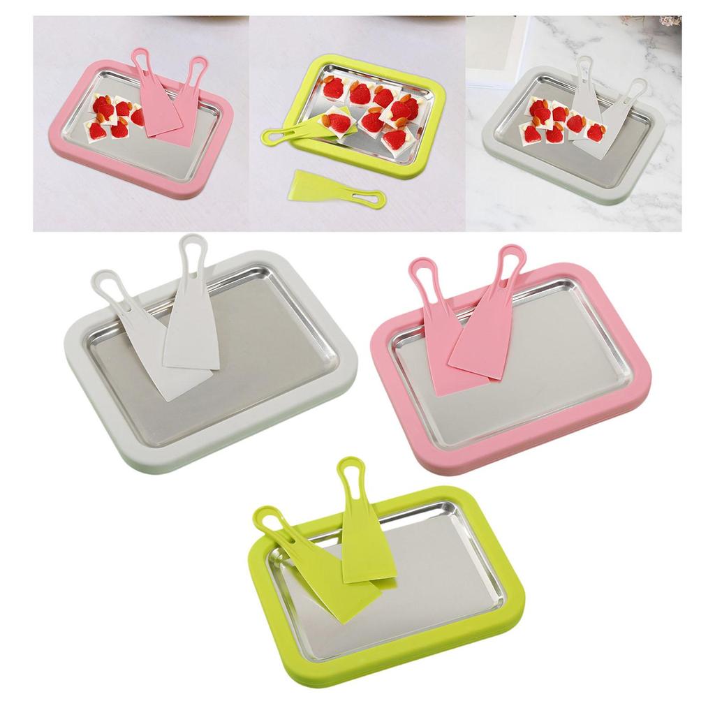 Ролл-мороженица Многофункциональная кухонная утварь Сделай сам Легкая в использовании с 2 лопатками для сорбетов, мягкого мороженого, джелато, замороженного йогурта