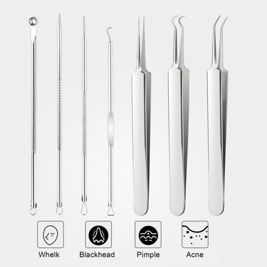 Инструмент для удаления угрей Пинцет из нержавеющей стали для удаления угрей для чистой кожи Пинцет для удаления угрей с противоскользящей ручкой Инструмент для извлечения угрей