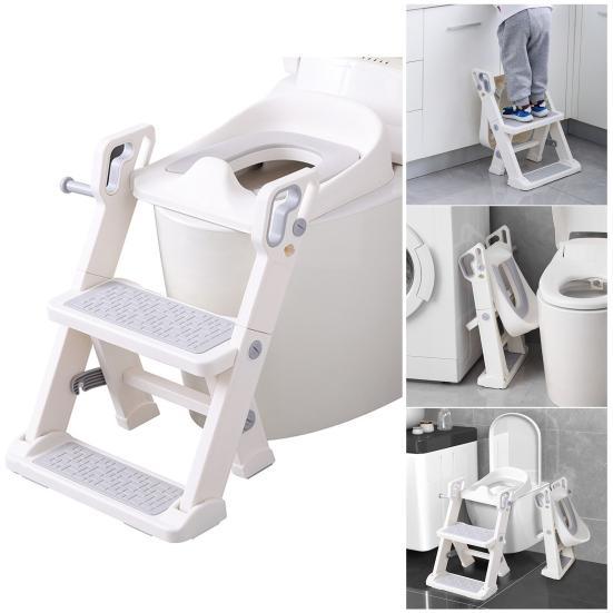 Детское сиденье для приучения к туалету с регулируемой высотой лестницы Складная стремянка Нескользящие накладки Приучающий к горшку Нескользящая лестница для приучения к туалету