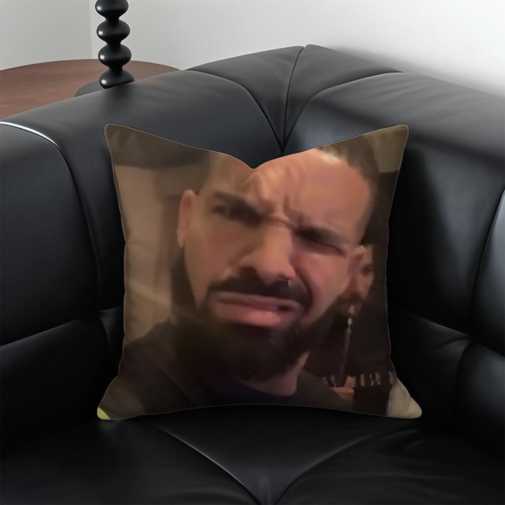 funny ddrake meme Cushion Cover Pillow Case Antidustmite Invisible zipper silky plush cushion