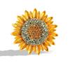 Premium Diamond Sunflower Brooch - Elegant Sunflower Corsage Pin for Women's Accessories