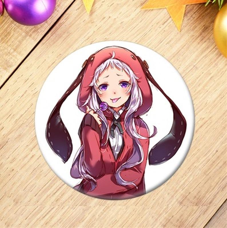 Эмалевая булавка Kakegurui Anime, значок с изображением персонажа, круглая брошь для рюкзака, аксессуар, брелок, аниме-товары и предметы коллекционирования
