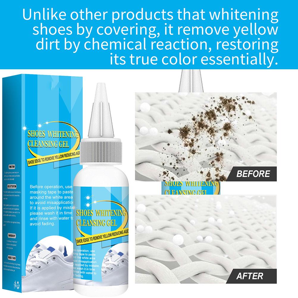 White Shoe Cleaner No Washing White Sneaker Cleaner Whitener Stain Remover Removes Dirt Yellow Edge for Canvas Shoes