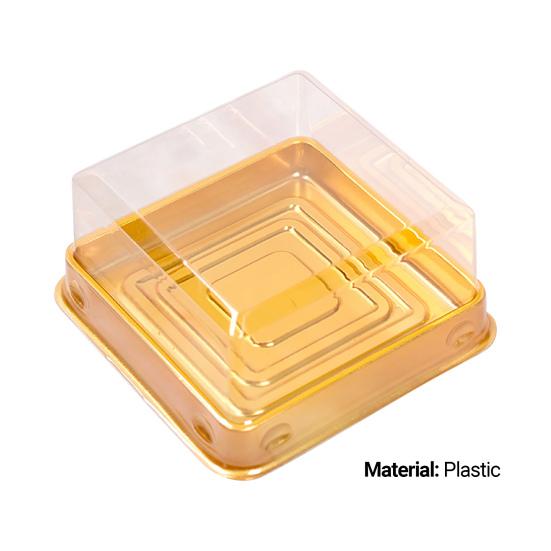 Yousheng 50 Set Cake Box Красивый внешний вид одноразовый пластиковый прозрачный квадратный контейнер для лунного торта для выпечки