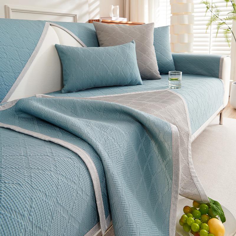 Летний коврик из ледяного шелка, подушка для дивана, прохладный чехол для волос, полотенце, нескользящее, можно стирать в стиральной машине