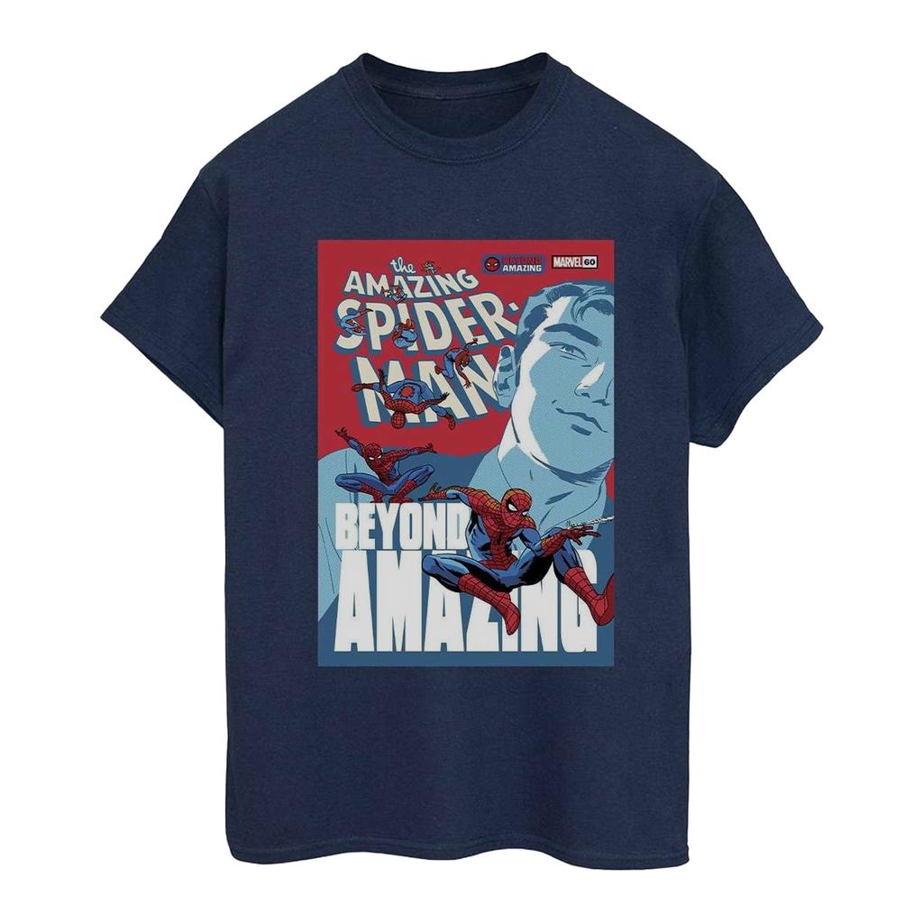 Marvel Womens/Ladies Spider-Man Beyond Amazing Cover Cotton Boyfriend T-Shirt