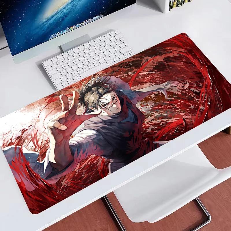 Игровой коврик для мыши Jujutsu Kaisen Чосо Офисная подушка для стола Компьютерные аксессуары Настольный коврик для клавиатуры Коврик для мыши 90x40 Подушка для ноутбука