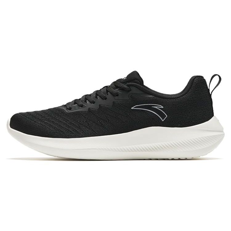 Anta Thick Sole Shock Absorbing Non-Slip Durable Low-Top Running Shoes Men Sneakers Black White 912335505-1