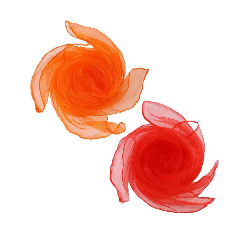 6 Solid Colors Thin Chiffon Nylon Silk Scarf Magic Show Performance Dance Candy Square Scarf Transparent Neckerchief Shawl