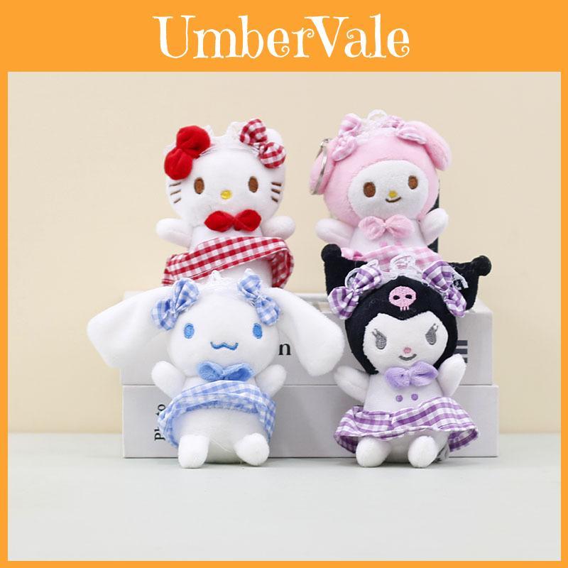Soft Short Plush Sanrio Animal Keychain Toys Featuring Kuromi Cinnamoroll Melody And Kt